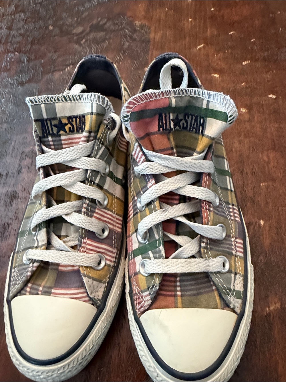 Women’s Converse All Star Plaid Low-Top Sneakers in Multicolor